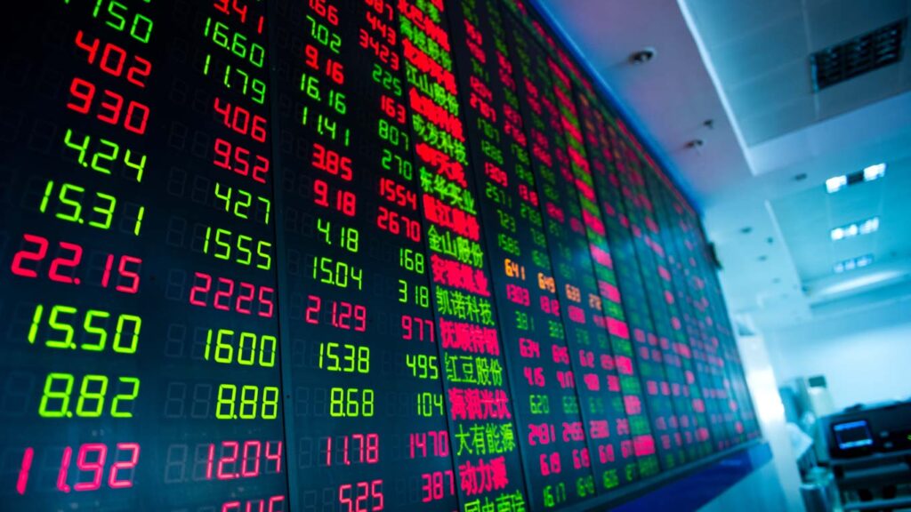 painel da Bolsa de valores