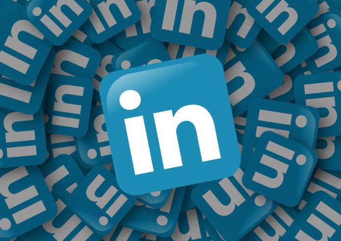 logo do linkedin em grande quantidade