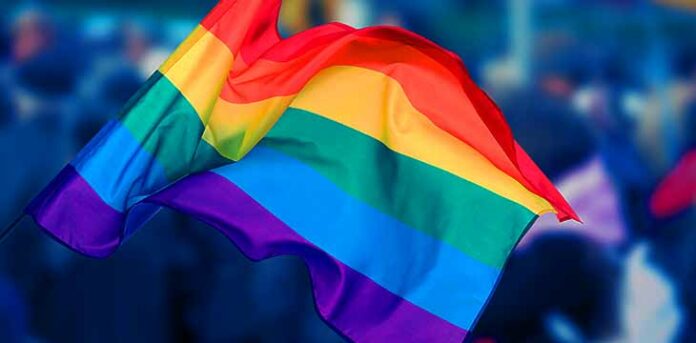 LGBTQIA+1 Bandeira do arco-íris em referência à comunidade LGBTQIA+