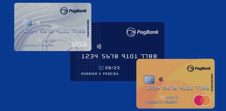 três cartões do PagBank