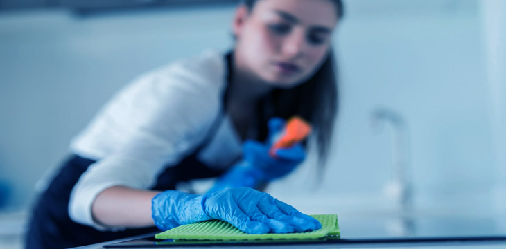 domestica trabalhando