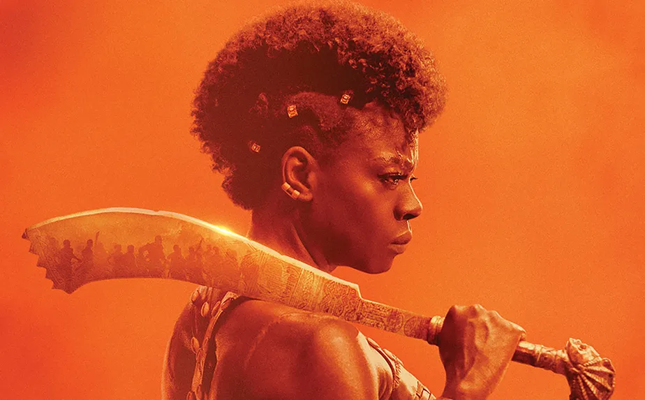 Imagem de perfil de Viola Davis no filme A Mulher Rei