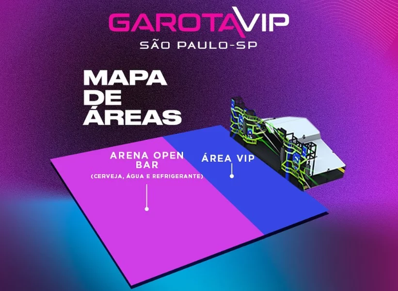 Mapa do festival Garota VIP em São Paulo
